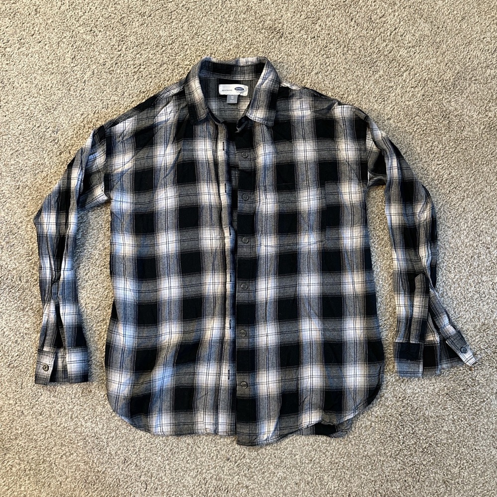 Old Navy Boyfriend Fit Flannel Shirt - XS